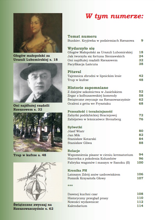 Podkarpacka Historia nr 9-12/2022 spis treści
